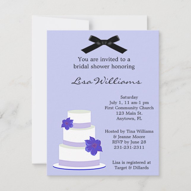 Invitation Mariage Cake Bridal Shower (Devant)