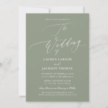 Mariage Calligraphique Luxe Vert Sauge ArtsApp