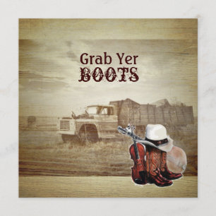 Invitation Mariage campagnard de l'Ouest du Camion Russe Farm