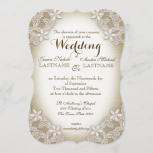 Invitation Mariage campagnard Heirloom