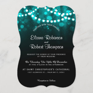 Invitation mariage campagnard russe à cordes luminaires turqu