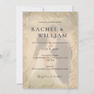Invitation Mariage campagnard rustique
