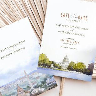 Invitation Mariage Capitol de Washington D.C. Enregistrer la