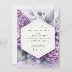 Invitation Mariage Caprice de Floraison de Lilas