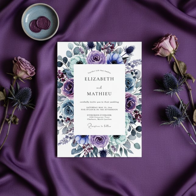 Invitation Mariage Caprice Floral de Prunier (Créateur téléchargé)
