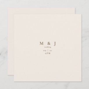 Invitation Mariage Carré moderne simple et élégant