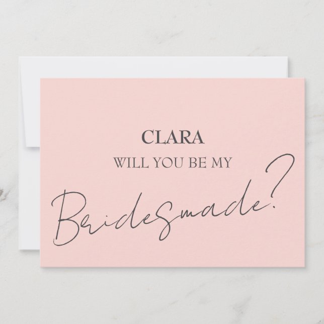 Invitation Mariage Carré rose (Devant)