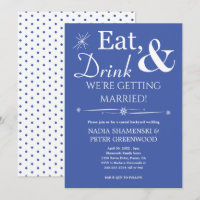Mariage Casual Bleu Manger Boire Se Marier
