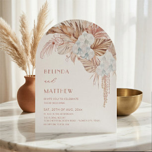 Invitation Mariage casual bohème aux fleurs aquarelles