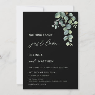 Invitation Mariage Casual Fleurs Aquarelle Feuillage