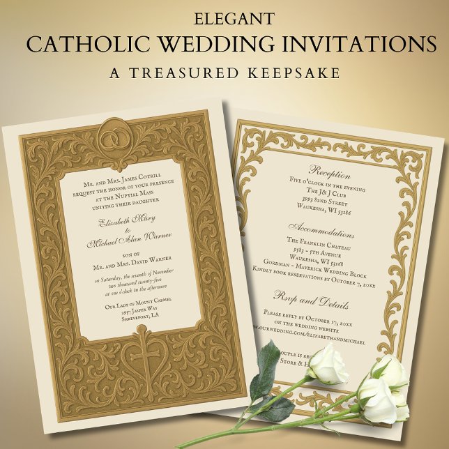 Invitation Mariage catholique de masse (Créateur téléchargé)