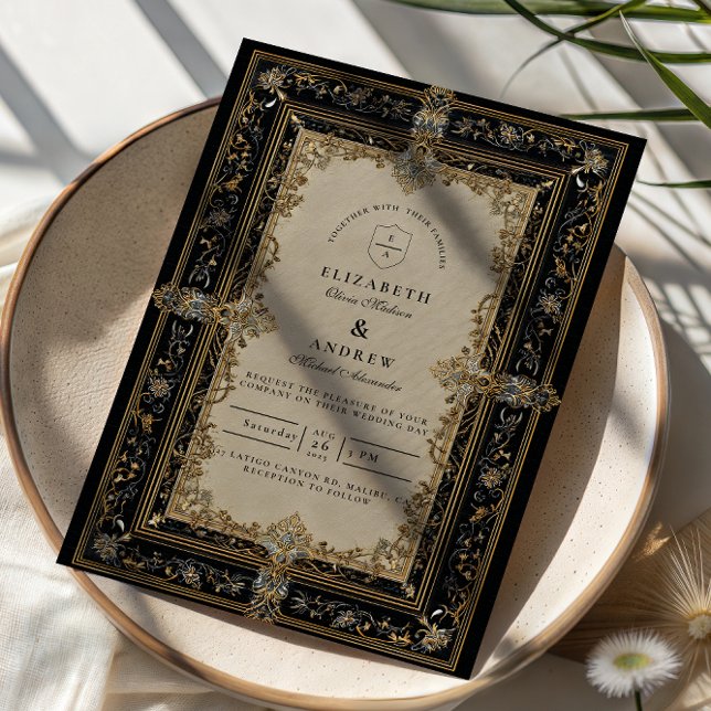 Invitation Mariage céleste baroque royal (Créateur téléchargé)