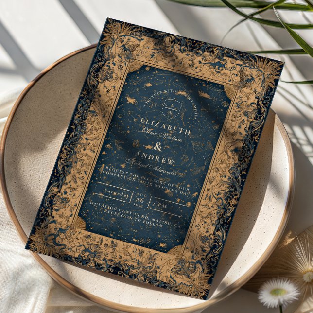 Invitation Mariage céleste de minuit royal (Créateur téléchargé)