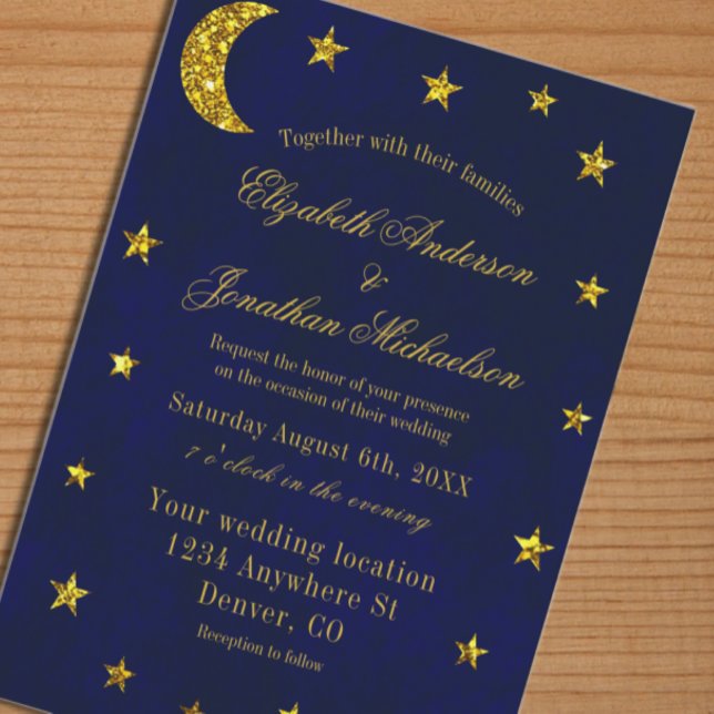 Invitation Mariage céleste du ciel nocturne (Créateur téléchargé)