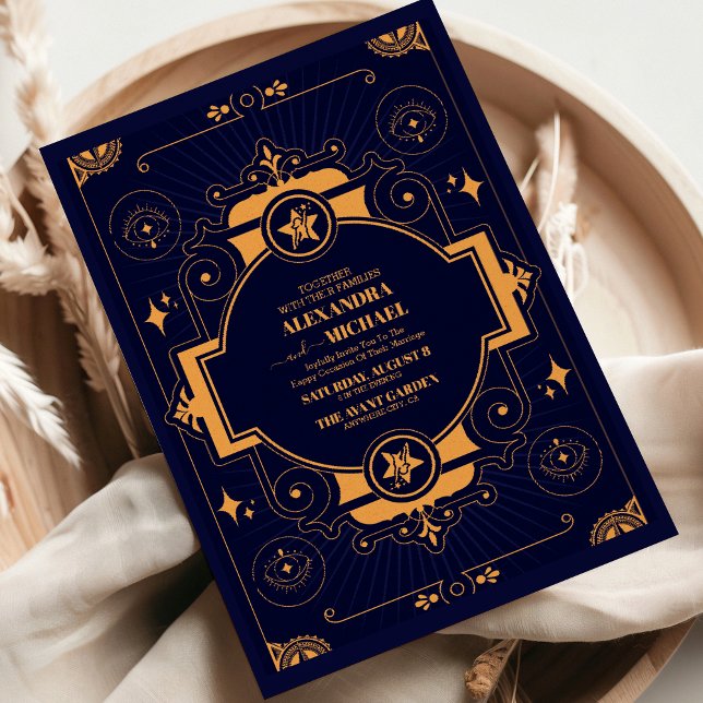 Invitation Mariage Céleste Élégant (Créateur téléchargé)