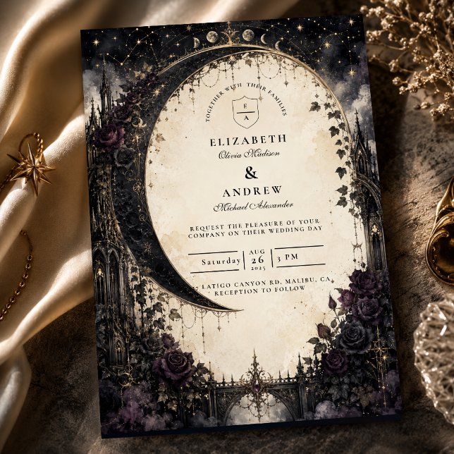 Invitation Mariage céleste gothique (Créateur téléchargé)