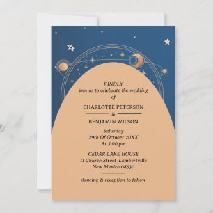 Invitation Mariage céleste Starry Night Sky