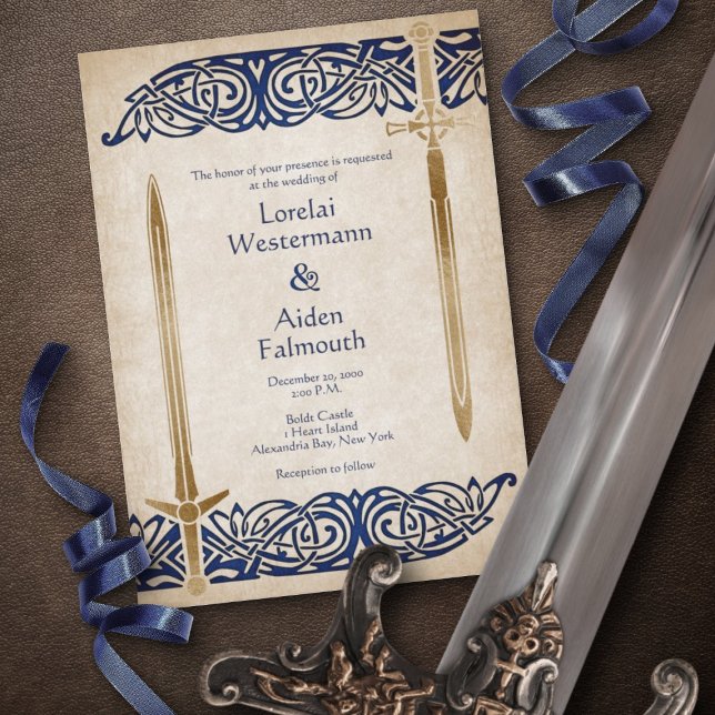 Invitation Mariage celtique à l'épée (Créateur téléchargé)