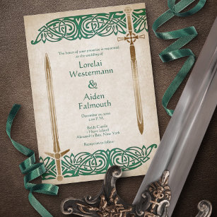 Invitation Mariage celtique des épées