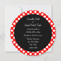 Mariage Cercle Noir à pois rouges et blancs