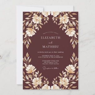 Invitation Mariage Champagné au Feuillage Éteint d'Eucalyptus