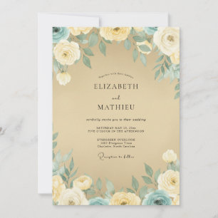Invitation Mariage Champagne Sérénité Vintage