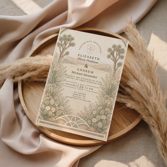Invitation Mariage Champêtre au Désert (Créateur téléchargé)