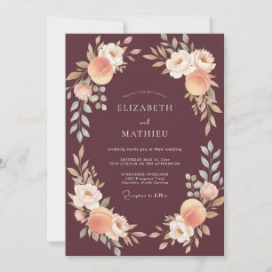 Invitation Mariage Champêtre aux Tonalités de Bourgogne
