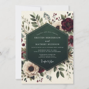 Invitation Mariage champêtre botanique en Bourgogne