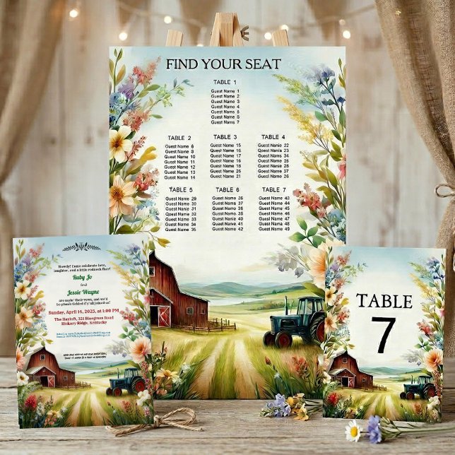 Invitation Mariage champêtre de campagne Redneck (Créateur téléchargé)