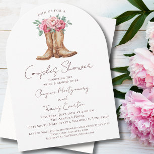 Invitation Mariage champêtre de couple western pour couples