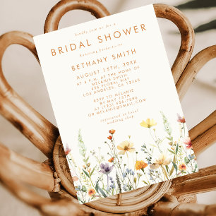 Invitation Mariage champêtre de fleurs sauvages