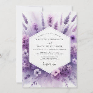 Invitation Mariage Champêtre Éthéré de Lavande