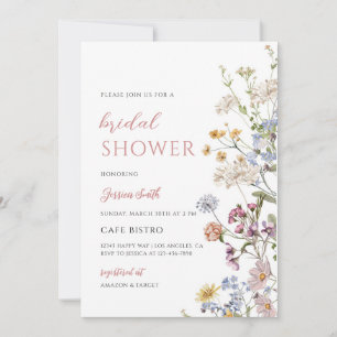 Invitation Mariage Champêtre Fleurs des Champs