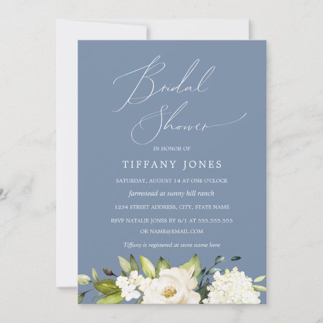 Invitation Mariage Champêtre Floral (Devant)