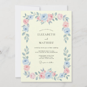 Invitation Mariage Champêtre Gagnant Ciel Bleu