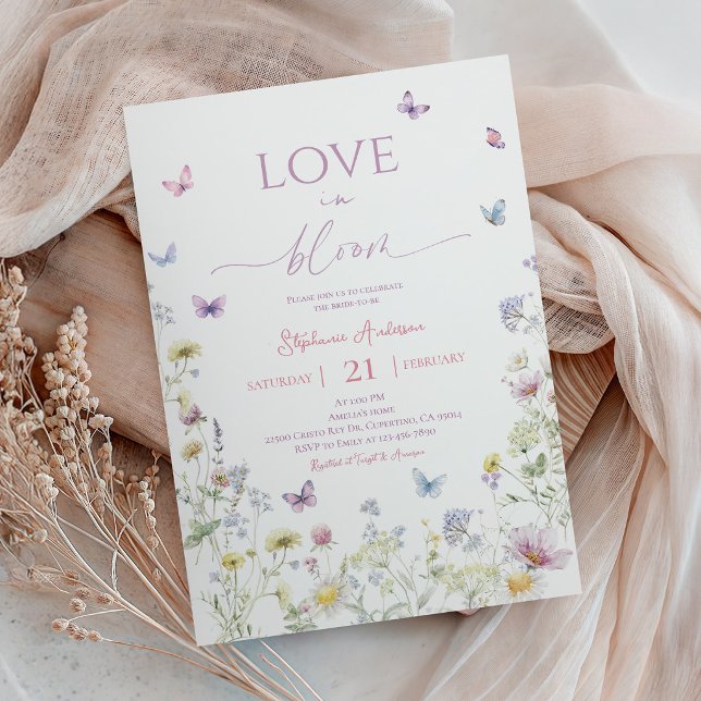 Invitation Mariage Champêtre : Jardin de Papillons (Créateur téléchargé)