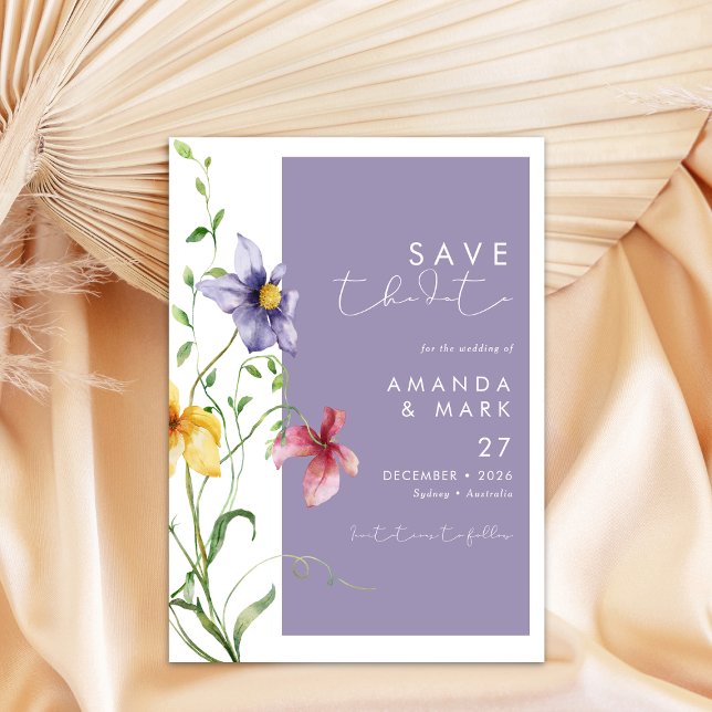 Invitation Mariage Champêtre Romantique Estival Fleurs Élégan (Créateur téléchargé)