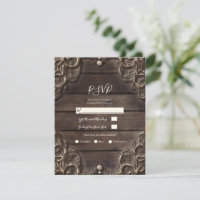 Mariage Champêtre Vintage Bois et Dentelle Réponse