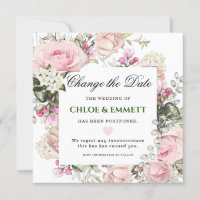 Mariage Changer la date Rose Floral
