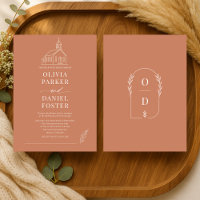 Mariage Chapelle Terracotta Dessin au Trait