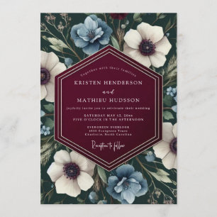 Invitation Mariage Chiaroscuro Ardoise Bourrue