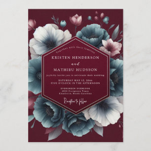 Invitation Mariage Chiaroscuro Sarcelle