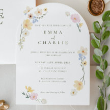Mariage Chic Bohème Pastel Fleurs Sauvages Printem
