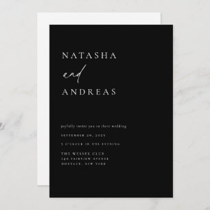Invitation Mariage chic contemporain