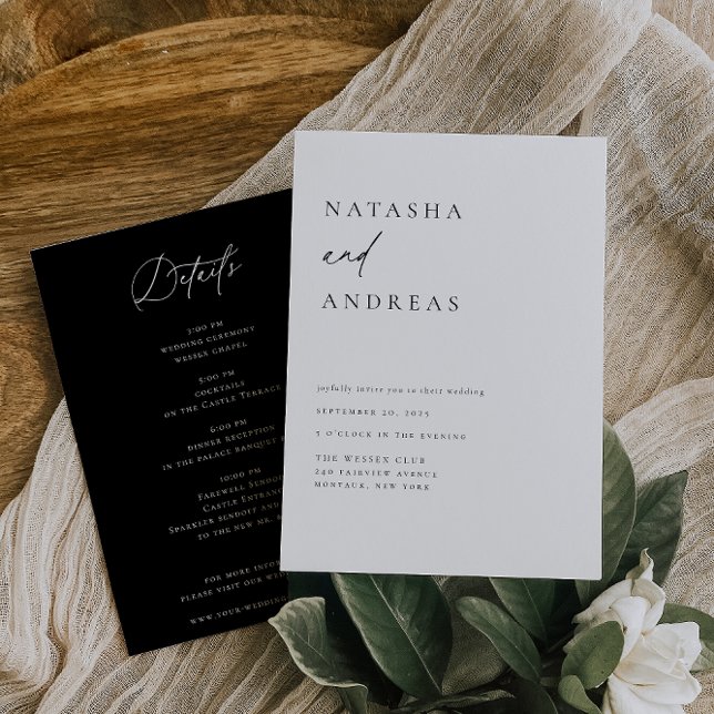Invitation Mariage chic contemporain (Créateur téléchargé)