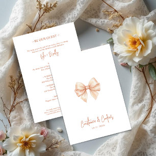 Invitation Mariage Chic Coquette Rose Rouge à l'arc TLW26