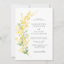 Mariage chic du printemps jaune Mimosa Fleurs de b
