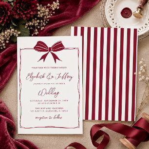 Invitation Mariage Chic Moderne Coquette Arc à main levée