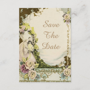 Invitation Mariage Chic Vintage Mariés Envoi Save The Date